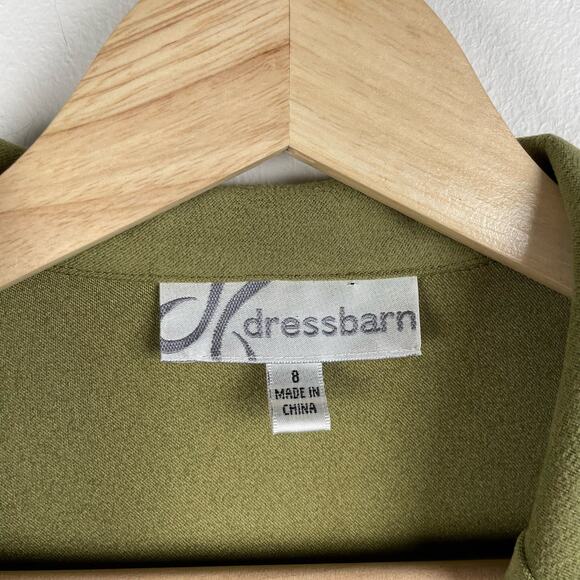 90s Vintage Green Vegan Suede Pointed Collar Cinched Waist Blazer Jacket Size S - Picture 5 of 8